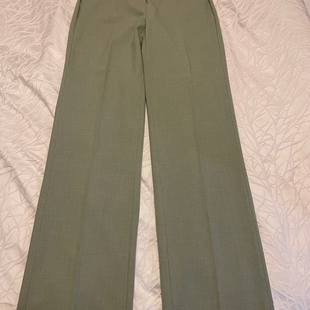 RW&CO Sage Green Wide Leg Dress Pants – Elegant Workwear - Picture 2 of 5